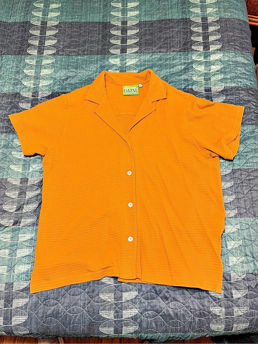 Big Bud Press Golden Yellow Short Sleeve Pantry Shirt Size XL discontinued